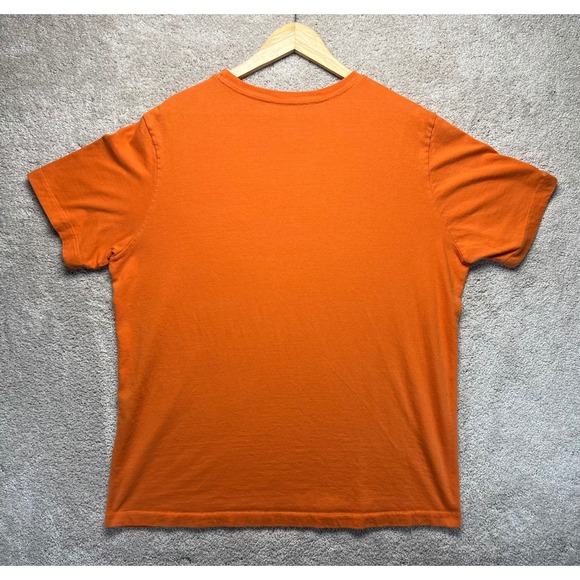 Y2K Retro Custom Choppers Motorcycle Graphic Pocket T Shirt Orange Mens XL - Picture 3 of 9